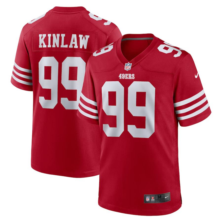 Men San Francisco 49ers #99 Javon Kinlaw Nike Scarlet Team Player Game NFL Jersey->women nfl jersey->Women Jersey